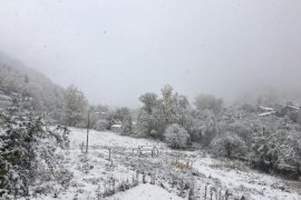 Artvin'in Yüksek Kesimlerine Kar Yağdı