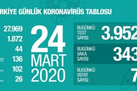 Türkiye'de Koronavirüs Tablosu Paylaşıldı