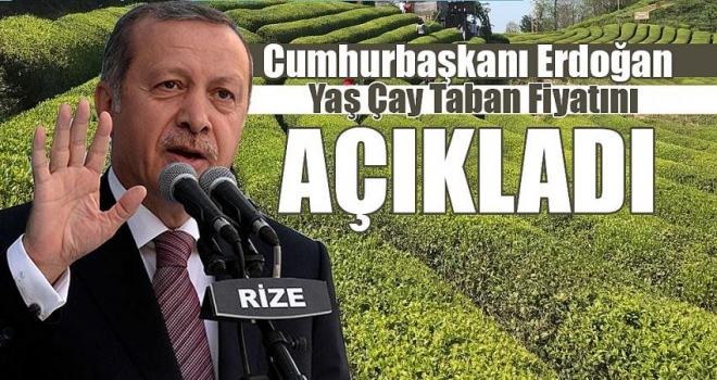 Cumhurbaşkanı Erdoğan Yaş Çay Fiyatını Açıkladı