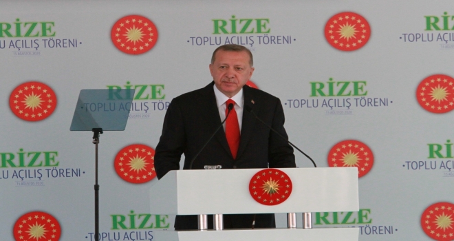 Cumhurbaşkanı Erdoğan Rize'de Konuştu