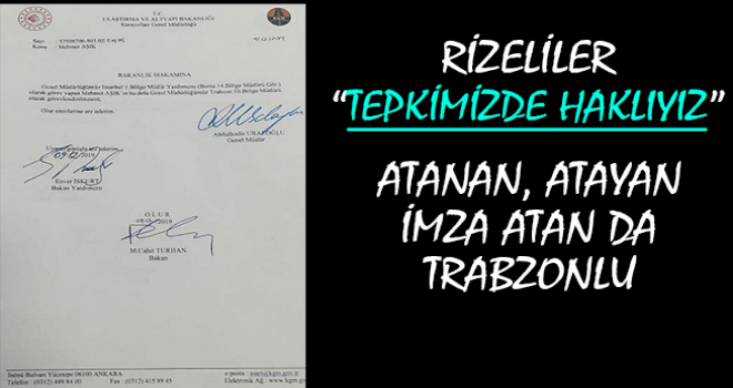 Rizelilerin Tepki Gösterdiği Trabzonlu Kadrolaşması