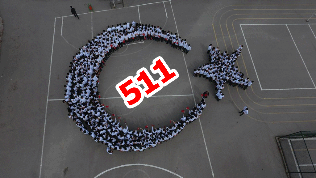 511 öğrenci “Ay Yıldız” Oluşturdu
