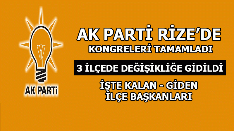 AK Parti Rize’de İlçe Kongrelerini Tamamladı