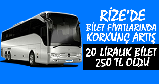 Rize’den Trabzon’a Gitmenin Bedeli 250 TL