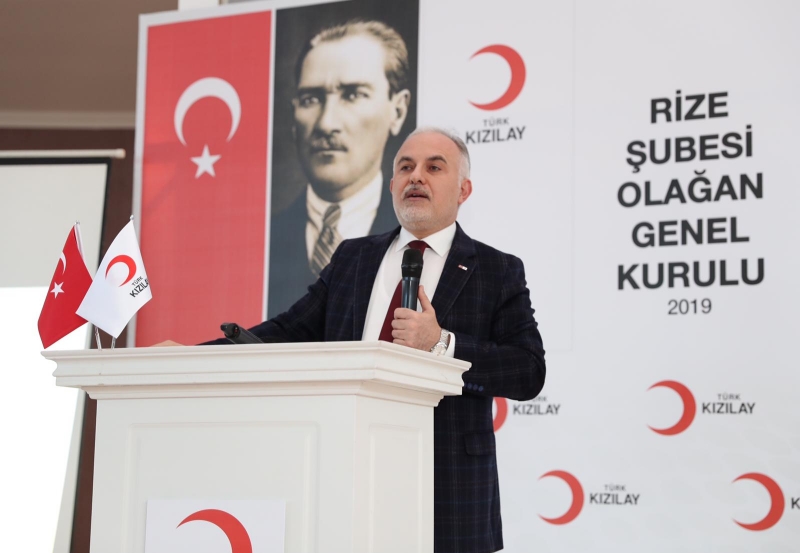 Türk Kızılayı Genel Başkanı Rize'de Konuştu